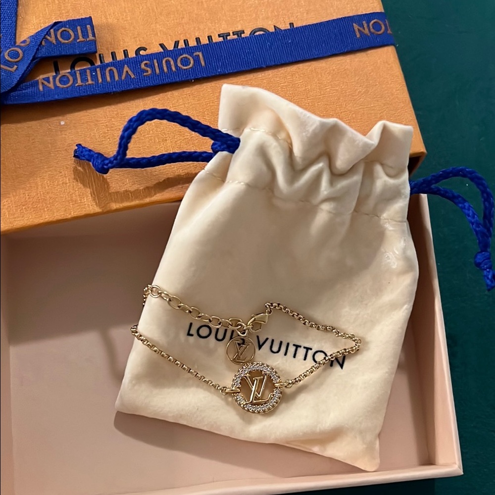 Louis Vuitton Gold Bracelet with Crystal Accents - Picture 3 of 3
